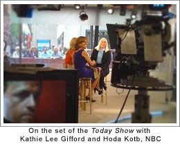On the set of the Today Show with Kathie Lee Gifford and Hoda Kotb, NBC