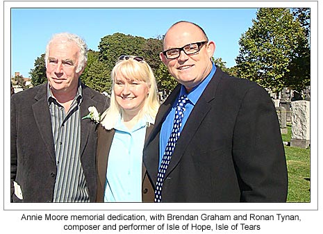 Annie Moore memorial dedication